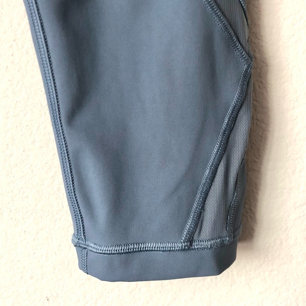 Lululemon Mesh Inset Cropped Leggings | Size 4 | Gunsmoke Blue - Picture 6 of 14